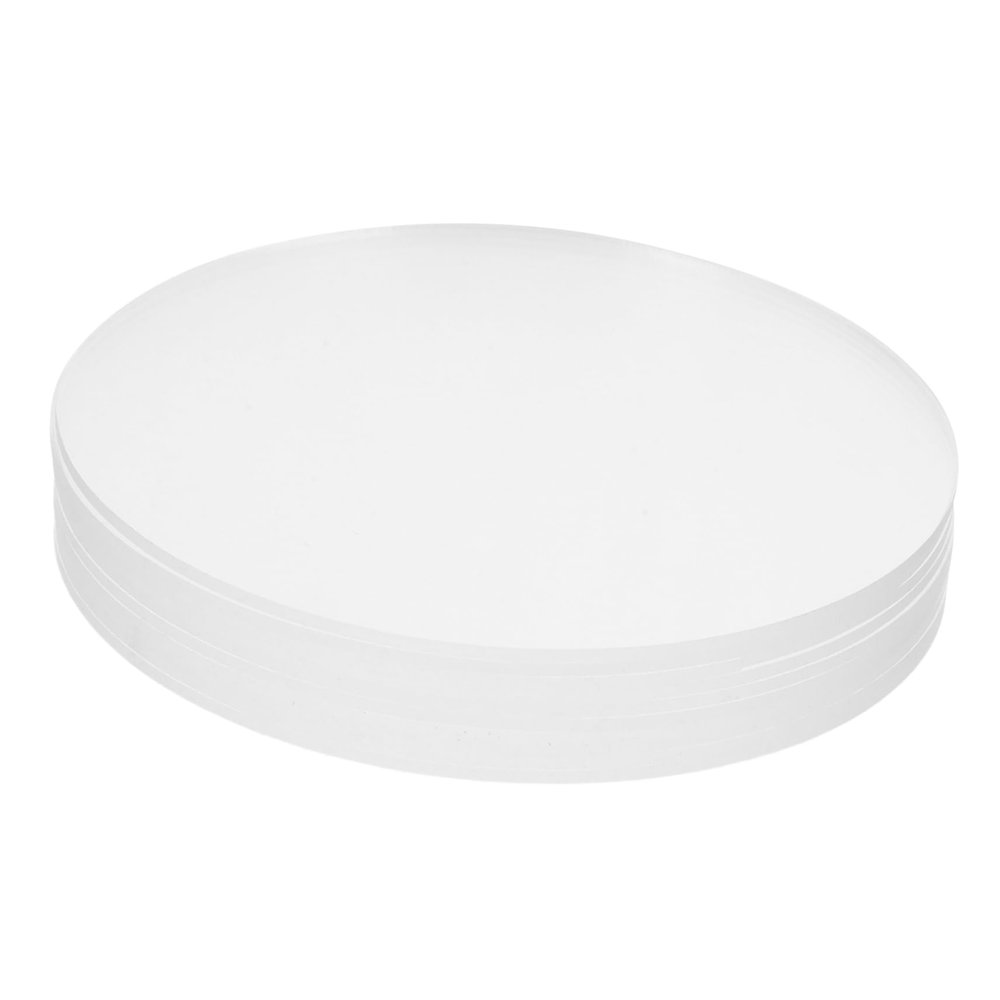 BUGUUYO 10pcs Transparent Round Acrylic Discs for Crafts Clear Pads for DIY Projects Scratch Protection Gaskets for Handmade Art Diameter Thickness