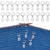 BENECREAT 20Pcs Oval Number Stitch Markers, Clear Acrylic Crochet Stitch Marker Charms with 304 Stainless Steel Clasps for Knitting Weaving Sewing Accessories Quilting view 1
