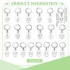 BENECREAT 20Pcs Oval Number Stitch Markers, Clear Acrylic Crochet Stitch Marker Charms with 304 Stainless Steel Clasps for Knitting Weaving Sewing Accessories Quilting view 2