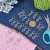 BENECREAT 20Pcs Oval Number Stitch Markers, Clear Acrylic Crochet Stitch Marker Charms with 304 Stainless Steel Clasps for Knitting Weaving Sewing Accessories Quilting view 4