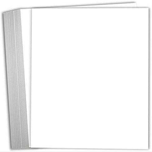 Hamilco 8x8 White Scrapbook Cardstock Paper 65lb Cover 100 Pack