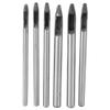 6pcs Leather Hole Punch Set, Steel Leather Stitching Punch Tool 2mm Oval Shape Leather Hole Punch Tool Hollow Hole Punch Set for Leather Watch Band, Gasket Belt, Fabric view 1