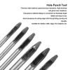 6pcs Leather Hole Punch Set, Steel Leather Stitching Punch Tool 2mm Oval Shape Leather Hole Punch Tool Hollow Hole Punch Set for Leather Watch Band, Gasket Belt, Fabric view 3