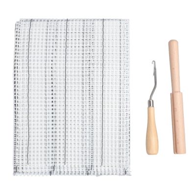 Kuuleyn Rug Making Segment Embroidery Tool Set Wooden Handle Interlocking Tool for DIY Crafts and Home Decor Projects Tapestry Tools for Rug Carpet Crafting