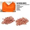 100 Sets Tubular Double Cap Rivets, Metal Studs Rivets Rose Gold Strong Luster High Hardness Metal Leather Rivets for DIY Leather Crafts Belts (Fe8x8s-010) view 2