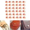 100 Sets Tubular Double Cap Rivets, Metal Studs Rivets Rose Gold Strong Luster High Hardness Metal Leather Rivets for DIY Leather Crafts Belts (Fe8x8s-010) view 4