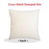 Lovxvouy Pillow Cross Stitch Kits for Adults Beginners-Preprinted Needlepoint Kit Stamped Crossstitching Kits 11CT Cross-Stitch Kit Stitches Kit Embroidery Kits-Garden Hummingbird 18x18 inchs view 4