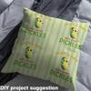 Erosebridal Cute Pickles Upholstery Fabric,Just a Boy Who Loves Pickles Flannel Fabric by The Yard for Kids Boys Teens,Pickle Cucumber Print Decor,Cartoon Vegetable Indoor Not Stretchy Decor,3 Yards view 4