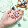 KitBeads 10 Pcs 22mm Rose Flower Beads with Rhinestone Acrylic Round Floral Ball Chunky Bead for Beadable Pens Bracelets Jewelry Making Bulk view 4