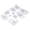 10pcs Bear Sewing Pattern Set, Acrylic Stuffed Bear Template Ruler Set for Creating Cute DIY Dolls, Ideal for Quilting and Memory Bear Projects (M 12inch) view 1