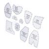 10pcs Bear Sewing Pattern Set, Acrylic Stuffed Bear Template Ruler Set for Creating Cute DIY Dolls, Ideal for Quilting and Memory Bear Projects (M 12inch) view 2