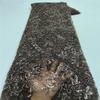 2.5 Yard African Sequins Beaded Lace Fabric Nigerian Embroidery French Tulle Sewing Material GL73-8 2.5yard view 4