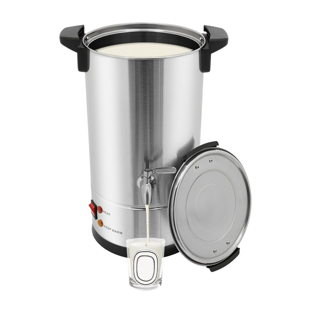 10L Stainless Steel Commercial Wax Melter, Electric Candle Wax Melting Pot, Adjustable Temperature Candle Wax Melter for Candle Making, for DIY Home Business Candle Maker, Sliver