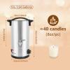 10L Stainless Steel Commercial Wax Melter, Electric Candle Wax Melting Pot, Adjustable Temperature Candle Wax Melter for Candle Making, for DIY Home Business Candle Maker, Sliver view 2
