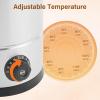 10L Stainless Steel Commercial Wax Melter, Electric Candle Wax Melting Pot, Adjustable Temperature Candle Wax Melter for Candle Making, for DIY Home Business Candle Maker, Sliver view 3