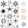 CRASPIRE Star Clear Rubber Stamps Reusable Transparent Silicone Stamp Seals for Journaling Card Making Decor DIY Scrapbooking Photo Album Decorative Stamp Sheets view 1