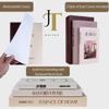 Decorative Books for Home Decor - Coffee Table Hardcover Book Set of 3 - Faux Books for Decoration for Coffee Table, Living Room, Bookshelf - Blank Pages, Foil Stamping - Removable Covers view 2