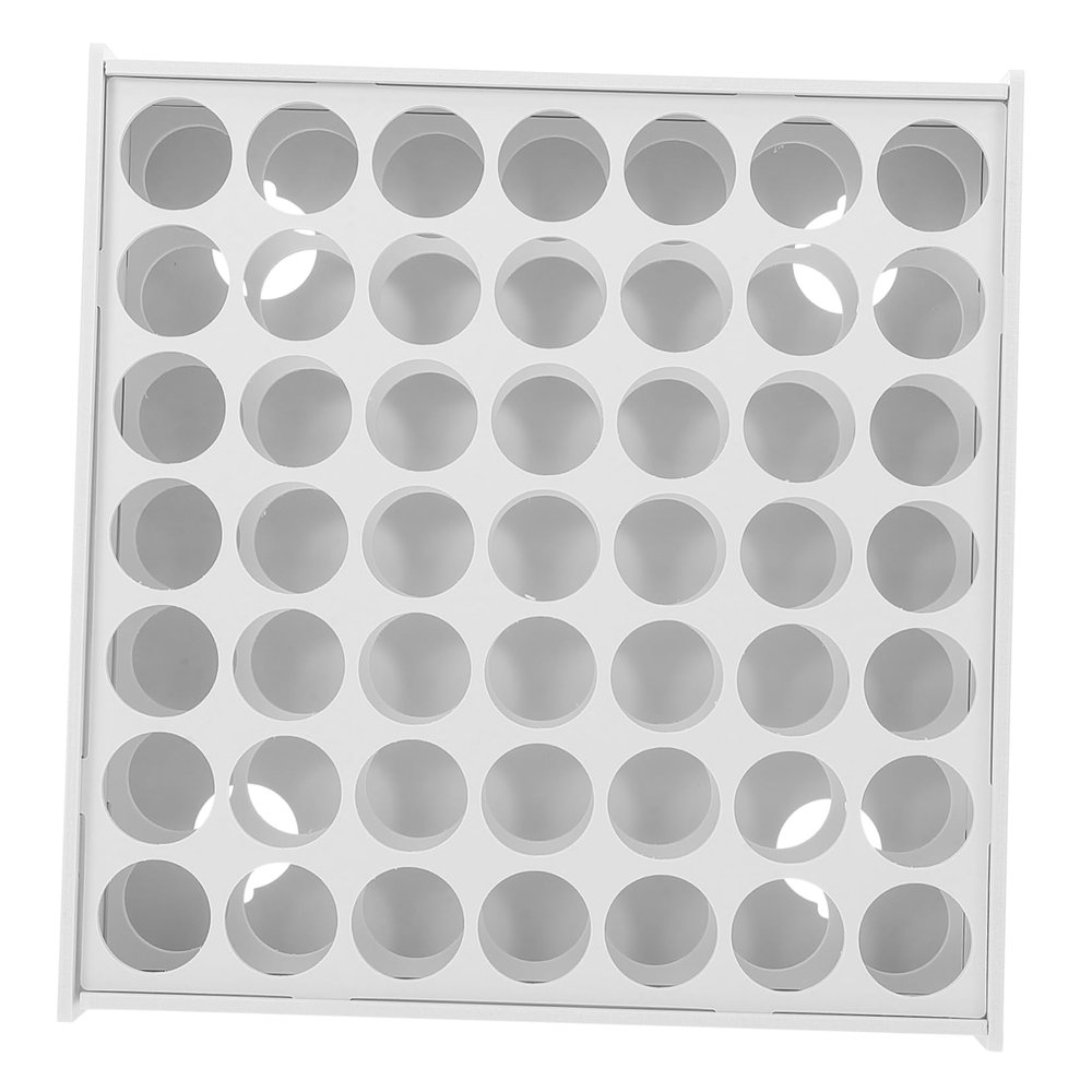 Beatifufu 49hole Wooden Paint Storage Rack Vertical Organizer for Paint Bottles Pigments and Art Supplies Convenient DIY Tool Stand for Efficient Craft Storage