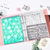 A4 Dies and Stamps Storage Book Binder Folder, Page Protectors Pockets Inserts Organizer for Cutting Dies Stencil Album Stamp Crafts, 1Pcs Orange Storage Book Cover & 20 Inserts with 1/2/3/4 Pockets view 2