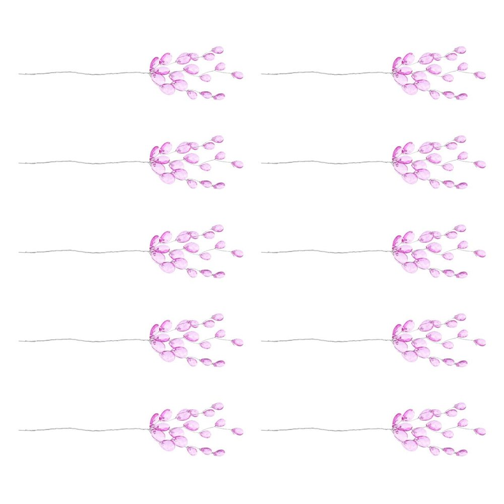 PRETYZOOM 50pcs Floral Decorations Hand-Woven Acrylic Flower Branches DIY Wreath and Home Decor