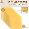 Natural Beeswax Sheets for Candle Making (10-Sheet Pack with Cotton Wicks) Natural Yellow Tone - DIY Beeswax Candle Rolling Kit for Kids & Adults view 2