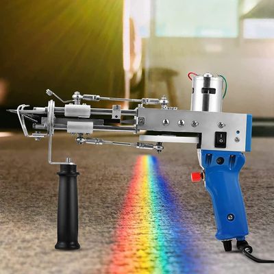 TREEYX Electric Carpet Weaving,Tufting Gun Cut Pile Loop Pile 2 in 1,Flocking Knitting Rug Gun,Hand-held Knitting Carpet Machine (110v)