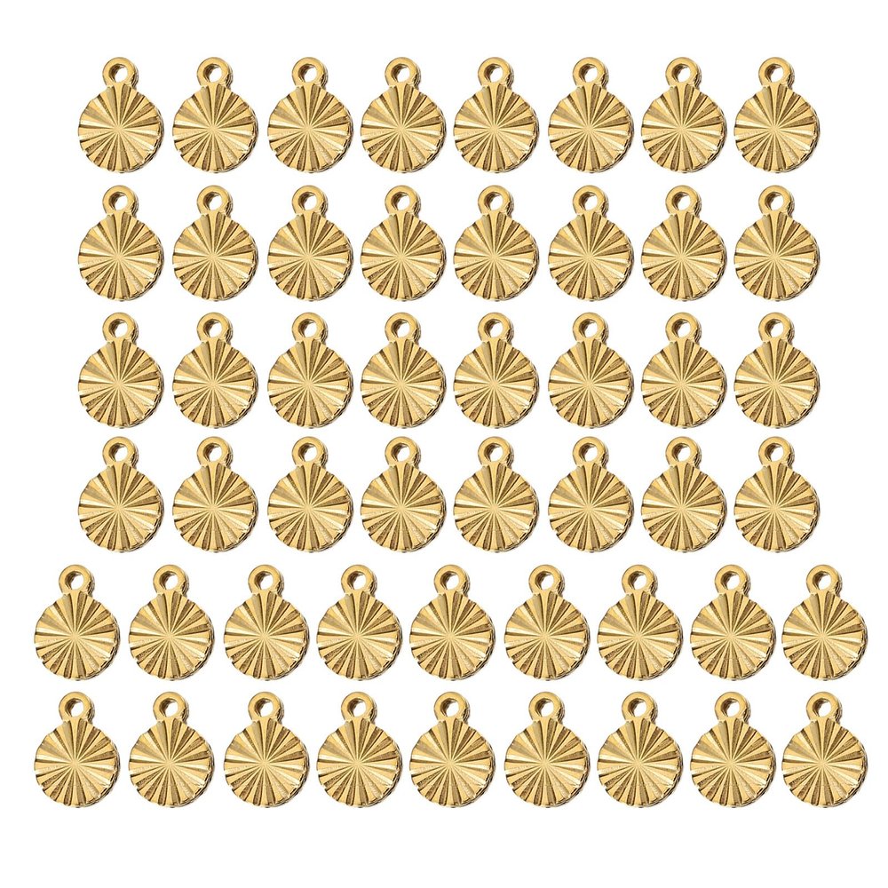 Haoyull 50pcs Stainless Steel Small Charm Rusts Resistant Pendant for Necklace Bracelet Findings Jewelry Making Accessories