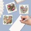 DIY Diamond Greeting Cards Set, 5D DIY Diamond Art Painting Festival Style Greeting Card, DIY Christmas Card Making Kits for Family Friends Handmade Gift-Mother's Day view 4