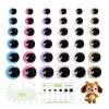 MUCUNNIA 180 Pcs 3D Moon Mermaid Safety Eyes for Amigurumi with Washers 12-30mm Trapezoid Glitter Safety Eyes for Crochet Animals Doll Eyes for Crocheting Stuffed Animal Eyes for DIY Christmas Decorat view 1