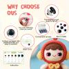 MUCUNNIA 180 Pcs 3D Moon Mermaid Safety Eyes for Amigurumi with Washers 12-30mm Trapezoid Glitter Safety Eyes for Crochet Animals Doll Eyes for Crocheting Stuffed Animal Eyes for DIY Christmas Decorat view 3