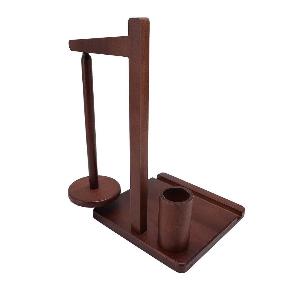 Magnetic Wooden Yarn Winder for Knitters Crocheters 360 Spindle Slip Base Space Saving Desk