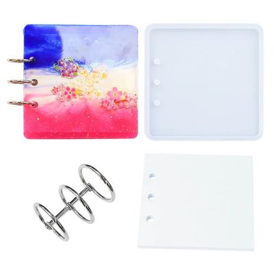 Customizable Notebook Decorations with Silicone Mold Crystal Dropping Notebook Covers Resin Moulds