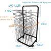 Sided Wire Drying Shelf, Flexible Shelves Mobile Cart Art Drying Rack, Art Drying Rack For Classroom, Stackable Metal Stainless Steel Art Rack, For Painting Craft Artwork Canvas Storage(25-layer) view 2