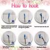bositigo Cat Latch Hook Pillow Kit for Adults & Kids, DIY Pre-Printed Canvas Craft, 17x17 Inch Decorative Cover for Sofa Cushions, Bedroom Decor (Cat Pattern 31) view 3