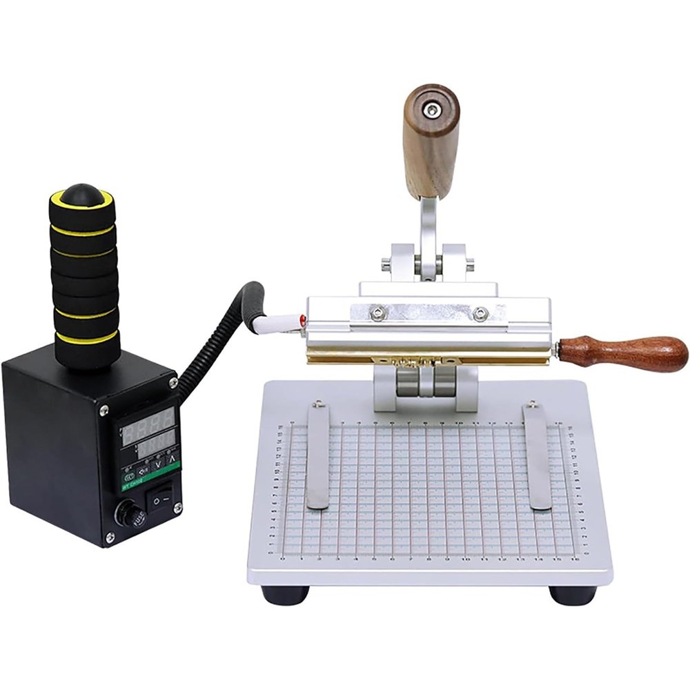 Hot Stamping Embossing Machine, Digital Hot Press Machine with Display Screen, Grid Accuracy Up to 1MM/hot Stamping Area: 14 * 4.4cm/Maximum Hot Stamping Thickness: 3.6cm, for Packaging