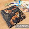 Wajiw Fox Scrapbook Photo Album 20 Pages Leather Cover Magnetic Self-Stick Page Photo Album for Anniversary Albums,Wedding Photo Album,Baby Growth,Family Album view 4