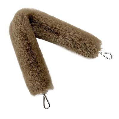 Shoulder Strap Faux Fur Handle Strap Wallet Accessories Bag Chain Replacement Wallet Shoulder Strap Crossbody Strap Furry Hand Strap Handbags Strap(Brown,120cm)