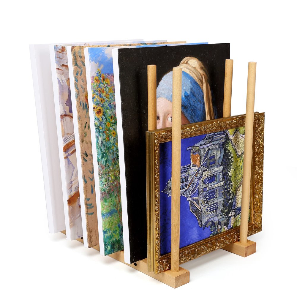 YIASSON Art Storage Rack, Canvas Holder, Artwork Storage, Painting Canvas Storage, Framed Drawing Board Storage Rack, Art Drying Rack, Canvas&Painting Display Rack for Studio, Gallery