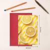 Blank Cards and Envelopes, Lemon Zest Yellow Stripes Pattern, Blank Greeting Cards, Blank Cards for All Occasion - Red view 4