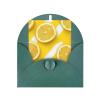 Blank Cards and Envelopes, Lemon Zest Yellow Stripes Pattern, Blank Greeting Cards, Blank Cards for All Occasion - Dark Green view 1