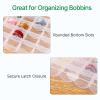 Opret 25 Slots Bobbin Organizer, Transparent Plastic Bobbin Case, Empty Spools Box For Sewing Supplies, 4 Pack, Compatible With Class 15 & SA156 Bobbins view 4