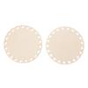 BEBEMOKO 2pcs Wooden Crochet Basket Base Blank Round Base for DIY Basket Weaving Craft Kit view 1