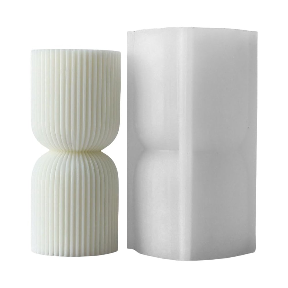 Flexible Silicone Mold Striped Pillar Shaped Candle Molds Scented Aromatherapys Making Mould Handmade Ornament Mould