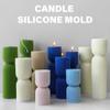 Flexible Silicone Mold Striped Pillar Shaped Candle Molds Scented Aromatherapys Making Mould Handmade Ornament Mould view 3