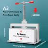 Mcamgiczin A4/A3Manual Paper Press, Papers Flatting Machine Flattening Papermaking Machine for Finishing and Flattening of Financial Files Express Orders Stamps Paper Currency,A4 view 4