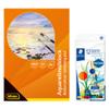 Idena 90343 Watercolour Painting Pad A4 with 30 Sheets, Includes 12 Staedtler Watercolour Pencils in Classic Hexagonal Format, Watersoluble Colouring Pencils view 1