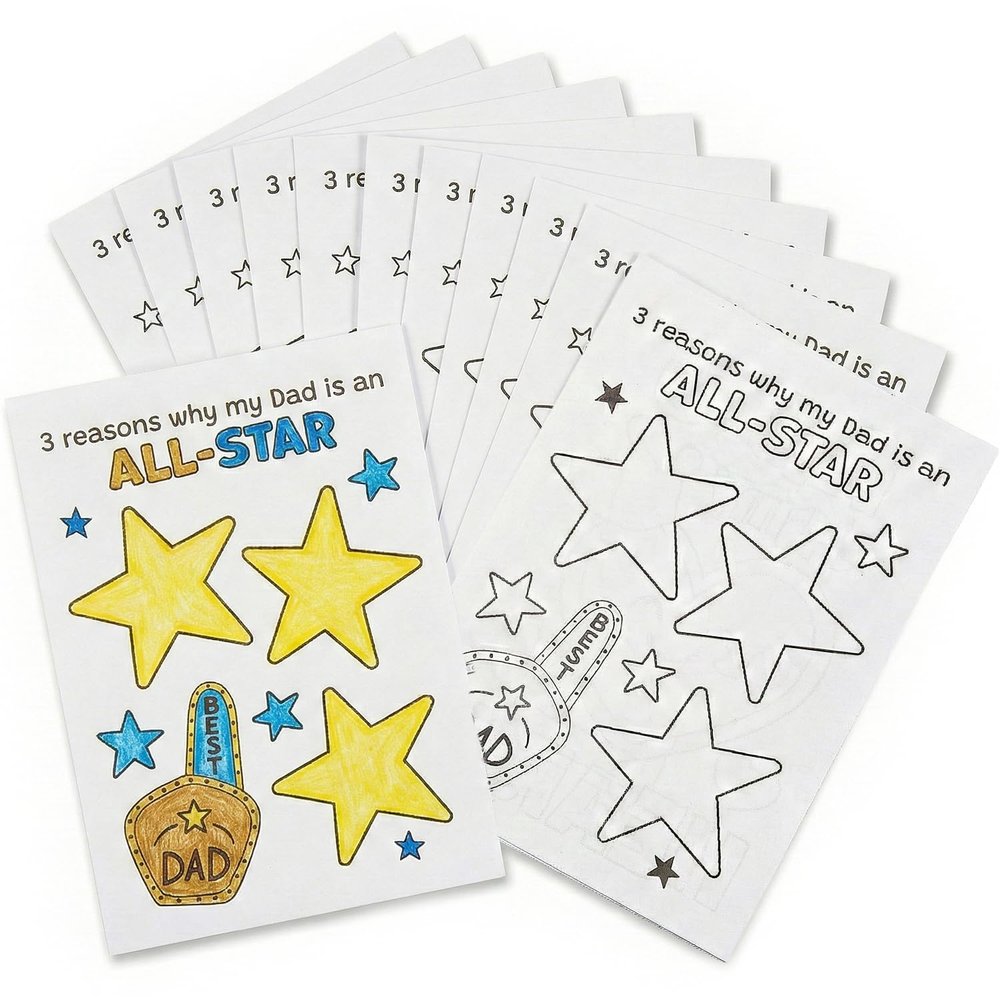 Fun Express 5" x 7" 12 pg. Fathers Day Activity & Coloring Books - 12 Pc.