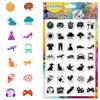 CHGCRAFT Daily Life Icon Clear Stamp Transparent Handicraft Stamps for DIY Scrapbooking Photo Album Decorative Cards Making, Mixed Shapes, 6.3x4.3inch view 1