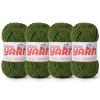 4 Pack Plush Chunky Chenille Yarn for Crocheting, Soft Fluffy Velvet Yarn for Crocheting Amigurumi, Fuzzy Baby Blanket Knitting 400g/524yds Bulky(4 Pine Green) view 1