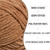4 Pack Plush Chunky Chenille Yarn for Crocheting, Soft Fluffy Velvet Yarn for Crocheting Amigurumi, Fuzzy Baby Blanket Knitting 400g/524yds Bulky(4 Light Coffee) view 2